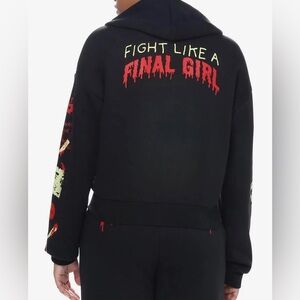 Hot Topic: Final Girl Glow in the Dark Black and Red Hoodie and Sweatpants